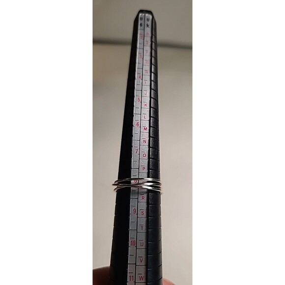 NEW Handmade Artisian Wire Wrap Style Ring Pink  Silvertone Size 8 - Picture 3 of 5